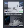 Ugreen Nexode 65 W stacjonarna szybka ładowarka, 2x USB-A + 2x USB-C (90747)