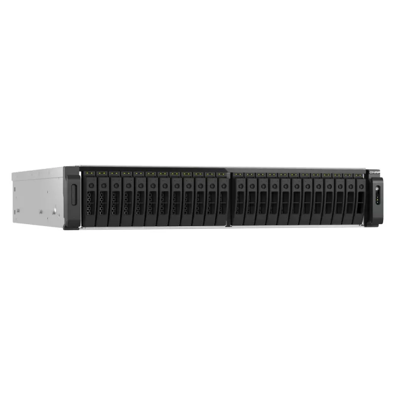 QNAP TS-H3077AFU-R7-64G Serwer NAS/pamięci masowej Rack (2U) AMD Ryzen™ 5 64 GB DDR5 0 TB QuTS hero Czarny, Metaliczny