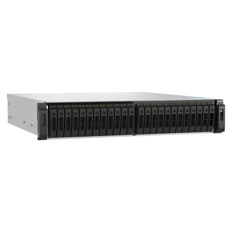 QNAP TS-H3077AFU-R7-64G Serwer NAS/pamięci masowej Rack (2U) AMD Ryzen™ 5 64 GB DDR5 0 TB QuTS hero Czarny, Metaliczny