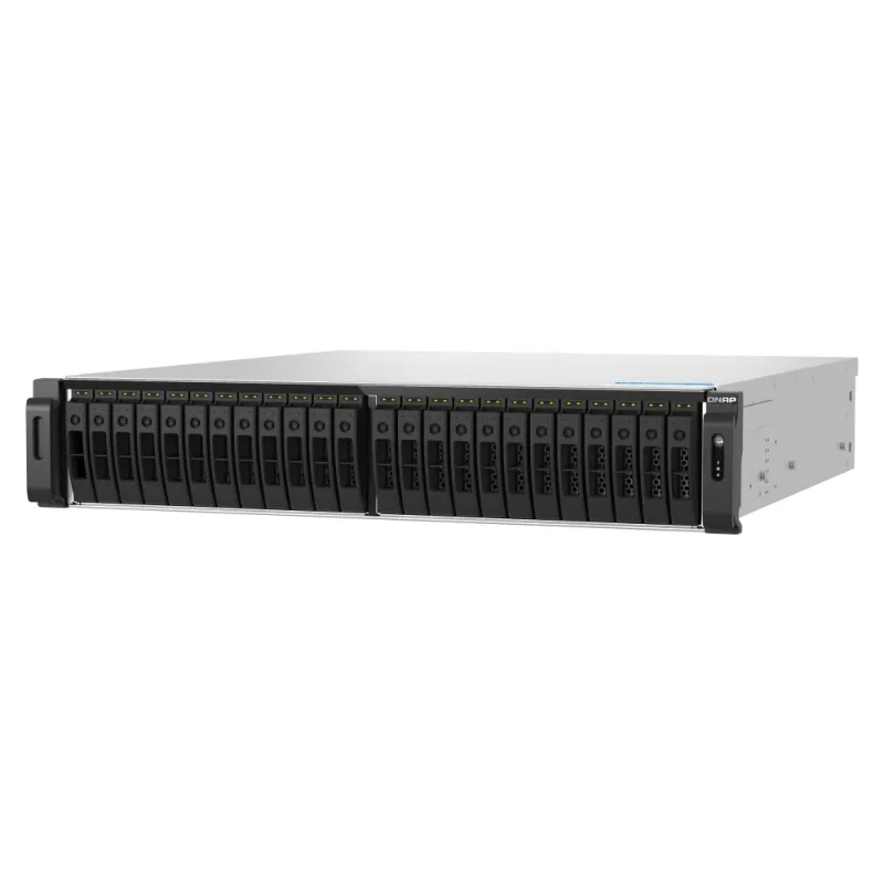 QNAP TS-H3077AFU-R7-64G Serwer NAS/pamięci masowej Rack (2U) AMD Ryzen™ 5 64 GB DDR5 0 TB QuTS hero Czarny, Metaliczny
