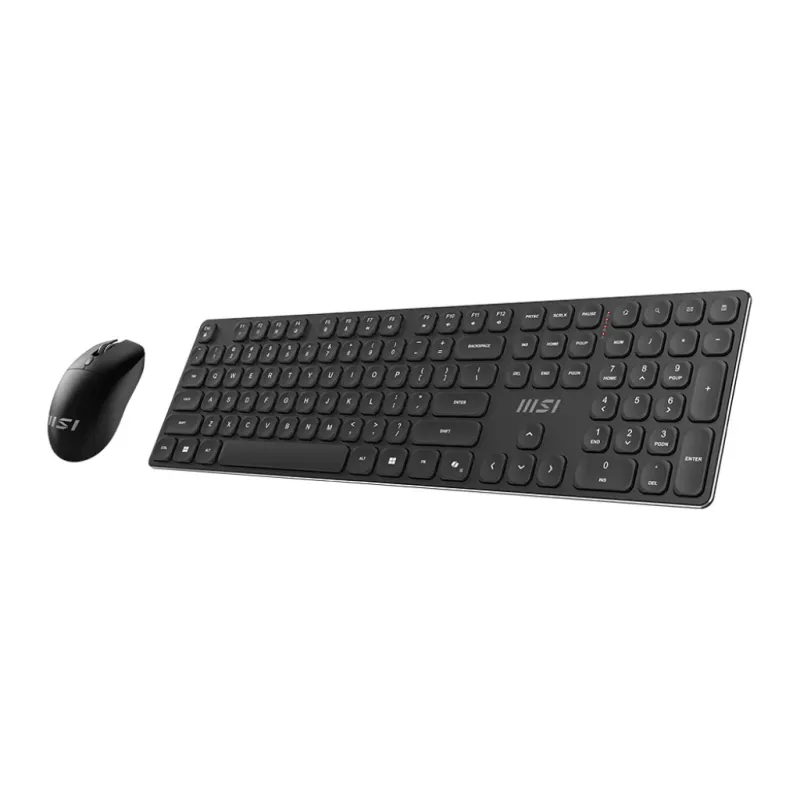 MSI FORGE K210 WIRELESS COMBO klawiatura Mysz w zestawie Dom/Biuro USB Czarny