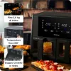 Ariete 4631 Podwójna frytownica powietrzna 9L, 2400W, Całkowita pojemność 9L, 11 programów, Wielofunkcyjna, Do 3,6 kg smażonego jedzenia Temperatura do 200°C, Podwójny kosz, Czarny
