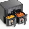 Ariete 4631 Podwójna frytownica powietrzna 9L, 2400W, Całkowita pojemność 9L, 11 programów, Wielofunkcyjna, Do 3,6 kg smażonego jedzenia Temperatura do 200°C, Podwójny kosz, Czarny