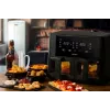 Ariete 4631 Podwójna frytownica powietrzna 9L, 2400W, Całkowita pojemność 9L, 11 programów, Wielofunkcyjna, Do 3,6 kg smażonego jedzenia Temperatura do 200°C, Podwójny kosz, Czarny