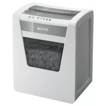 Niszczarka biurowa Leitz IQ Office, poziom bezpieczeństwa P5, cięcie mikrofragmentowe, 22,3 cm, 2 x 15 mm, 23 l, 250 arkuszy, 55 dB