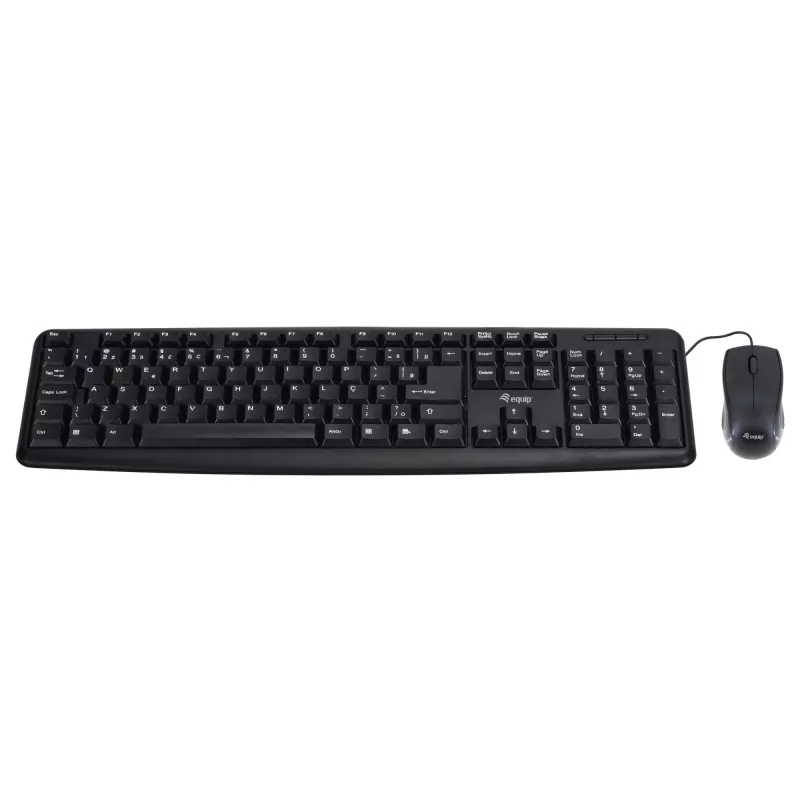 Equip 245201 klawiatura z myszą Biurowa USB QWERTY Hiszpańska Czarny