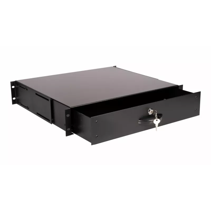 Szuflada Equip Lockable Drawer 19' 2U RAL9005 Czarna