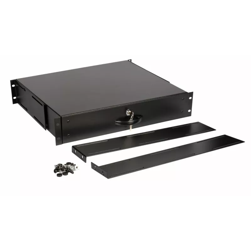 Szuflada Equip Lockable Drawer 19' 2U RAL9005 Czarna