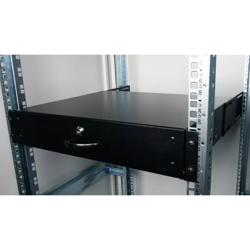 Szuflada Equip Lockable Drawer 19' 2U RAL9005 Czarna