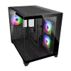 Mini Tower PC Case Cougar FV150 ARGB — Czarny, obsługa 2x120/140mm wentylatorów bocznych, 1x120mm tylnego, HDD 2,5 cala/3,5 cala, 285×435×365 mm