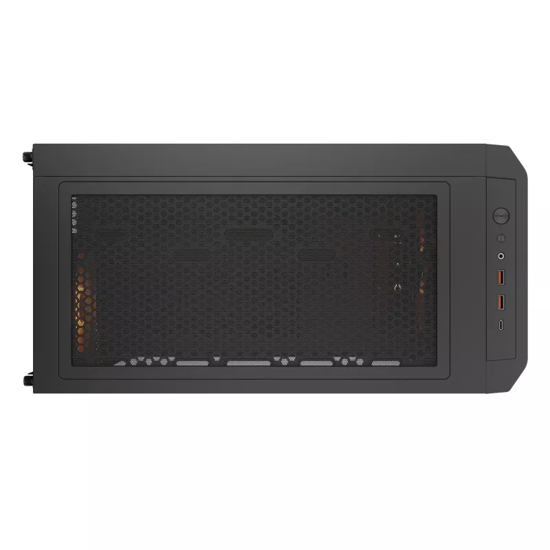 Obudowa PC Midi Tower Cougar Airface FLO ARGB, Czarna — obsługuje 2x180 mm z przodu, 1x120 mm z tyłu, napędy 2,5/3,5 cala, 240×480×509 mm