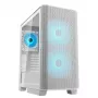 COUGAR PC Midi Tower Case Airface FLO ARGB biały — 2x180mm front, 1x120mm rear, supports 2.5 inch/3.5 inch HDD, 240×480×509 mm