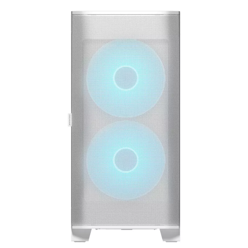 COUGAR PC Midi Tower Case Airface FLO ARGB biały — 2x180mm front, 1x120mm rear, supports 2.5 inch/3.5 inch HDD, 240×480×509 mm