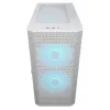 COUGAR PC Midi Tower Case Airface FLO ARGB biały — 2x180mm front, 1x120mm rear, supports 2.5 inch/3.5 inch HDD, 240×480×509 mm