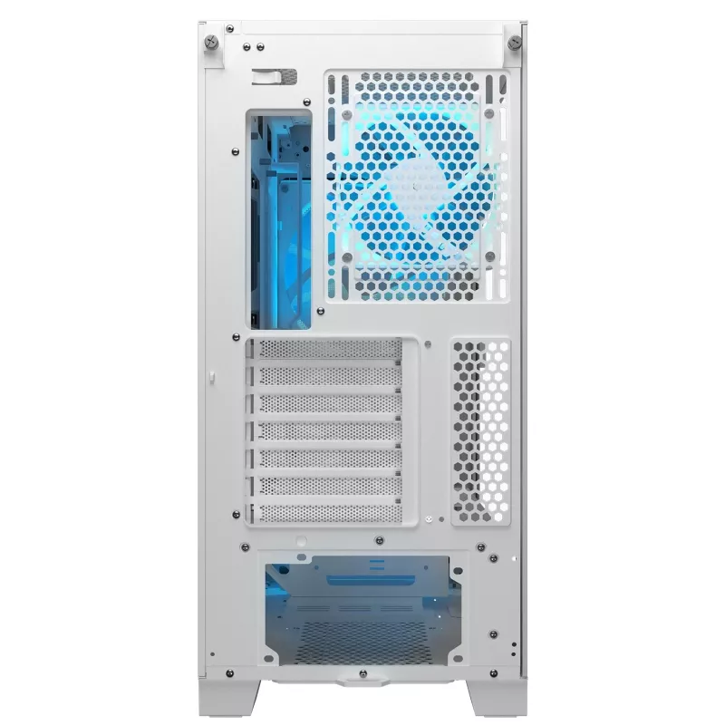 COUGAR PC Midi Tower Case Airface FLO ARGB biały — 2x180mm front, 1x120mm rear, supports 2.5 inch/3.5 inch HDD, 240×480×509 mm