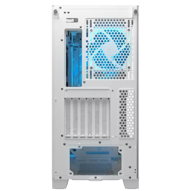 COUGAR PC Midi Tower Case Airface FLO ARGB biały — 2x180mm front, 1x120mm rear, supports 2.5 inch/3.5 inch HDD, 240×480×509 mm