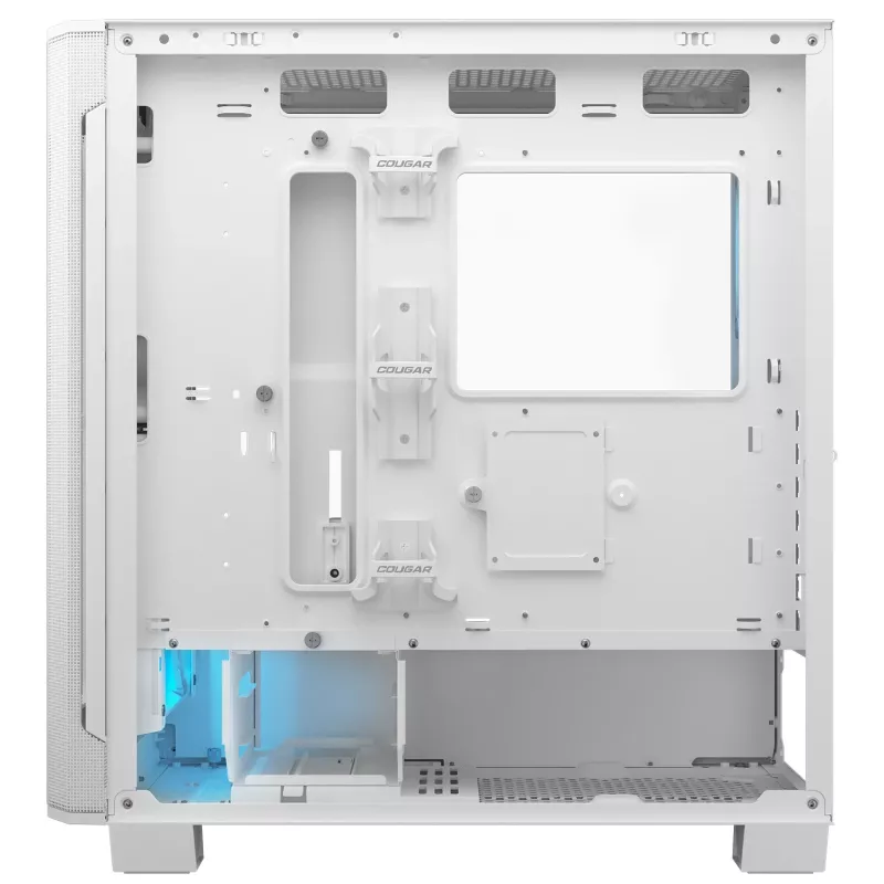 COUGAR PC Midi Tower Case Airface FLO ARGB biały — 2x180mm front, 1x120mm rear, supports 2.5 inch/3.5 inch HDD, 240×480×509 mm