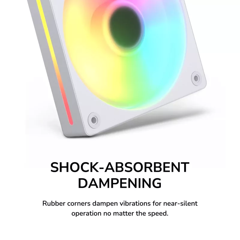 COUGAR Unity240-FB 120mm ARGB PWM Wentylator przedni (Pojedyncza ramka, 700–2500 RPM, FDB, 5,4 mmH2O, Biały)