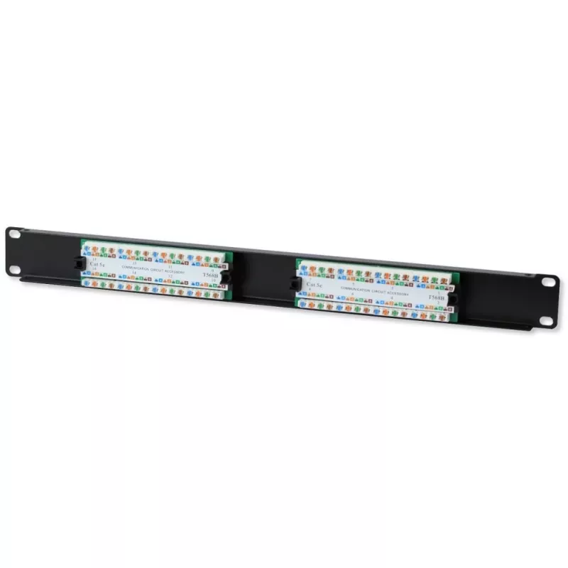 Techly Patch Panel UTP 16 Portów RJ45 Kat.5E I-PP 16-RU-C5ET, IEEE 802.3, IEEE 802.3ab, IEEE 802.3u, 10/100/1000Base-T(X), Fast Ethernet, Gigabit Ethernet, 1000 Mbit/s, RJ-45, Złoto