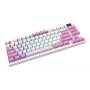 MSI FORGE GK600 TKL WIRELESS VIOLET klawiatura Gaming USB + Bluetooth QWERTY Hiszpański Różowy, Fioletowy, Biały
