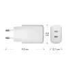 dbramante1928 re-charge Pro - Ładowarka sieciowa EU 2x USB-C 20W - W