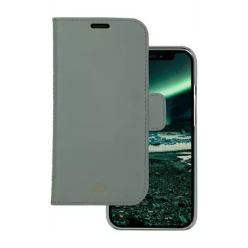 Etui portfelowe dbramante1928 New York dla Apple iPhone 13 Pro, zielone, 3 kieszenie na karty, pasuje do 6,1 cala (15,5 cm)