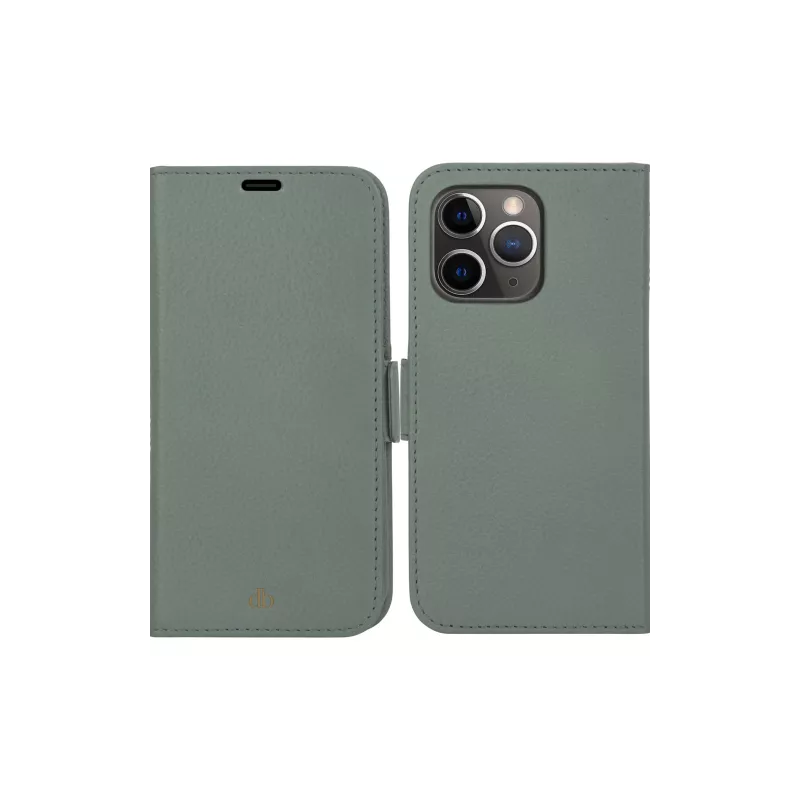 Etui portfelowe dbramante1928 New York dla Apple iPhone 13 Pro, zielone, 3 kieszenie na karty, pasuje do 6,1 cala (15,5 cm)