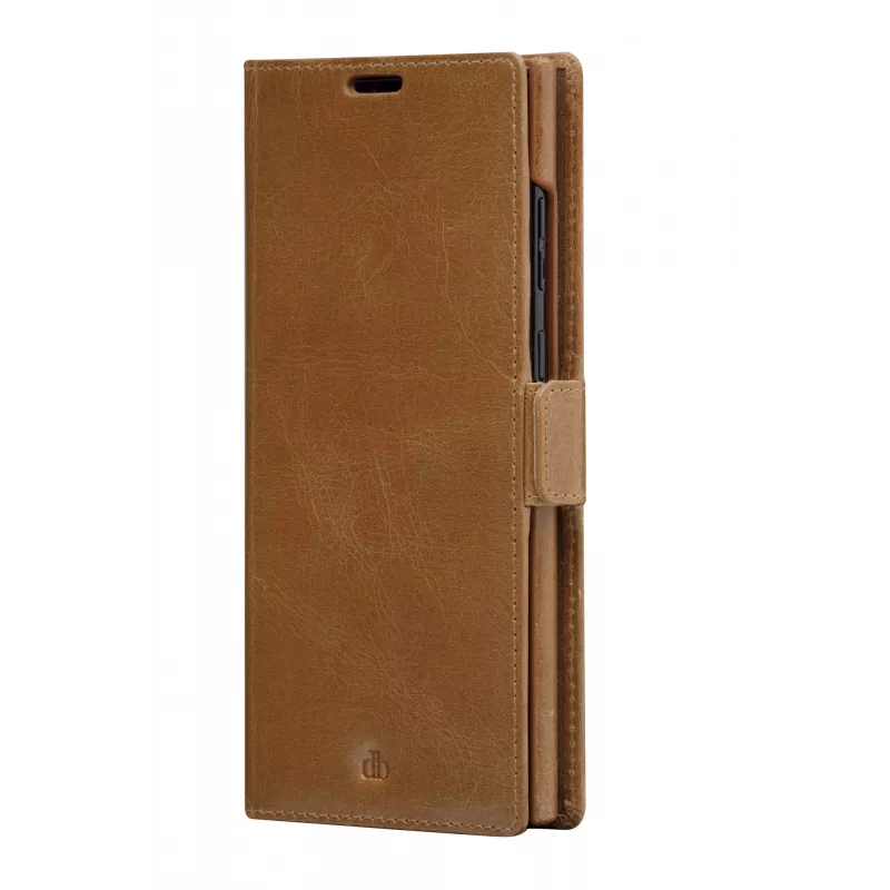 Etui Folio dbramante1928 Lynge do Samsung Galaxy S22 Ultra, tan, obsługuje ekran do 17,3 cm (6,8 cala), podstawka biurkowa