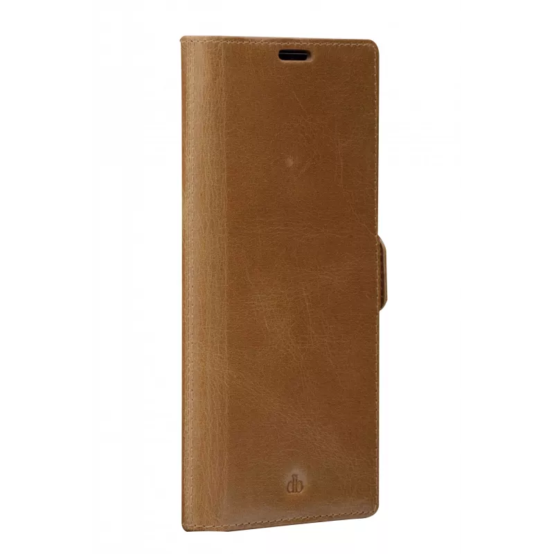 Etui Folio dbramante1928 Lynge do Samsung Galaxy S22 Ultra, tan, obsługuje ekran do 17,3 cm (6,8 cala), podstawka biurkowa