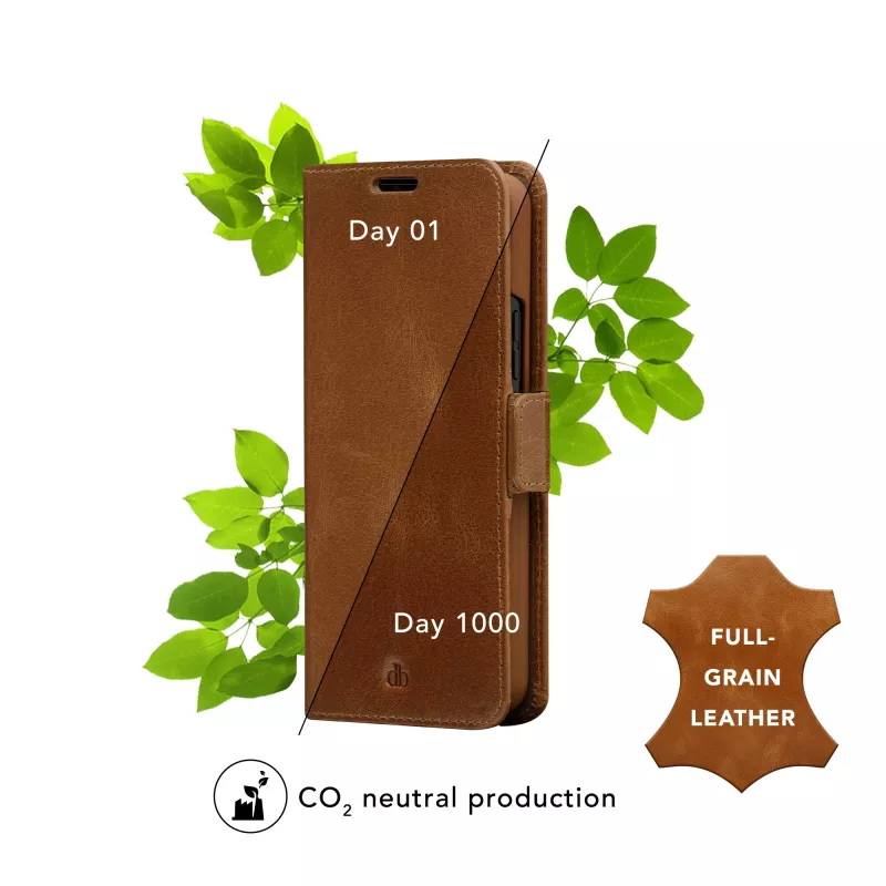 Etui Folio dbramante1928 Lynge do Samsung Galaxy S22 Ultra, tan, obsługuje ekran do 17,3 cm (6,8 cala), podstawka biurkowa
