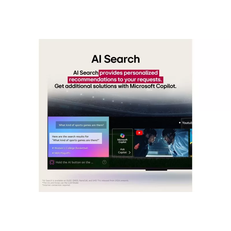 LG UHD AI 65UA75003LA TV 165.1 cm (65 cali) 4K Ultra HD Smart TV Wi-Fi Czarny