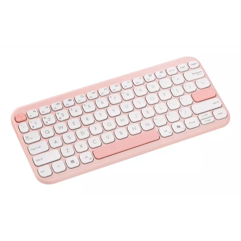 Bezprzewodowa klawiatura ASUS Marshmallow KW100 75% Bluetooth — QWERTZ niemiecki, przełączniki nożycowe, różowy