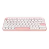 Bezprzewodowa klawiatura ASUS Marshmallow KW100 75% Bluetooth — QWERTZ niemiecki, przełączniki nożycowe, różowy