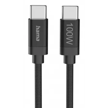 Kabel USB z tkaniny Hama 3 m USB C Czarny