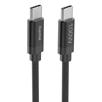 Kabel USB z tkaniny Hama 3 m USB C Czarny