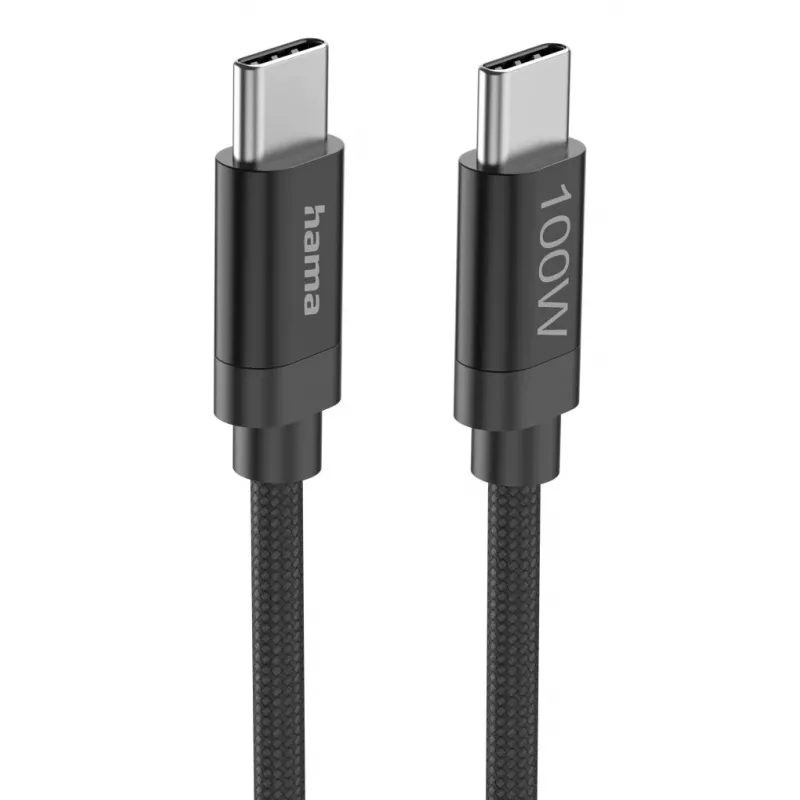 Kabel USB z tkaniny Hama 3 m USB C Czarny
