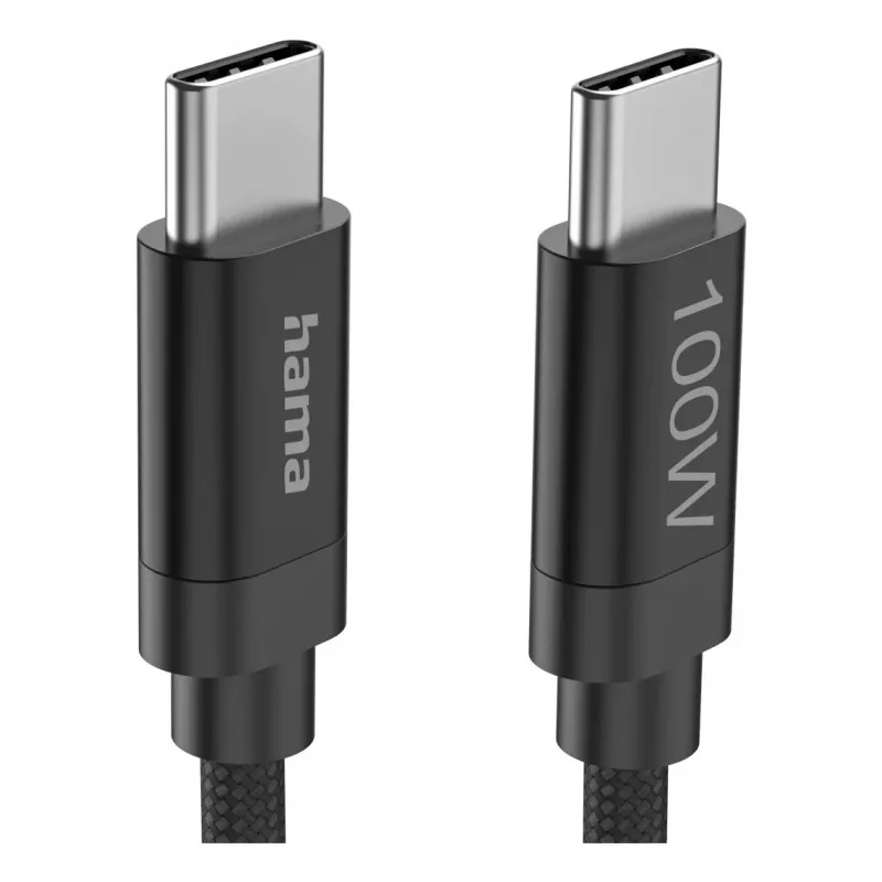 Kabel USB z tkaniny Hama 3 m USB C Czarny