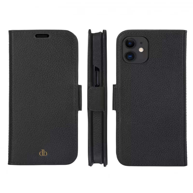 Etui typu folio dbramante1928 New York do iPhone 11/XR — Night Czarny, 6,1 cala (15,5 cm), 3 kieszenie na karty