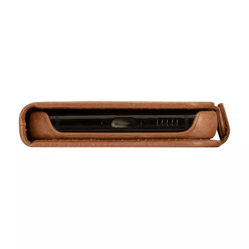 Etui folio do telefonu dbramante1928 Lynge dla Samsung Galaxy S23, skórzane, brązowe, ekran 6,1 cala, 3 kieszenie na karty
