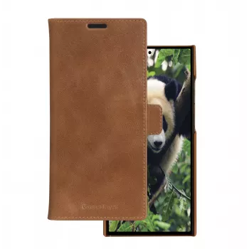 Etui folio do telefonu dbramante1928 Lynge dla Samsung Galaxy S23 Ultra, tan, 3 kieszenie na karty, pasuje do ekranu 17,3 cm (6,8 cala)