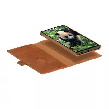 Etui folio do telefonu dbramante1928 Lynge dla Samsung Galaxy S23 Ultra, tan, 3 kieszenie na karty, pasuje do ekranu 17,3 cm (6,8 cala)