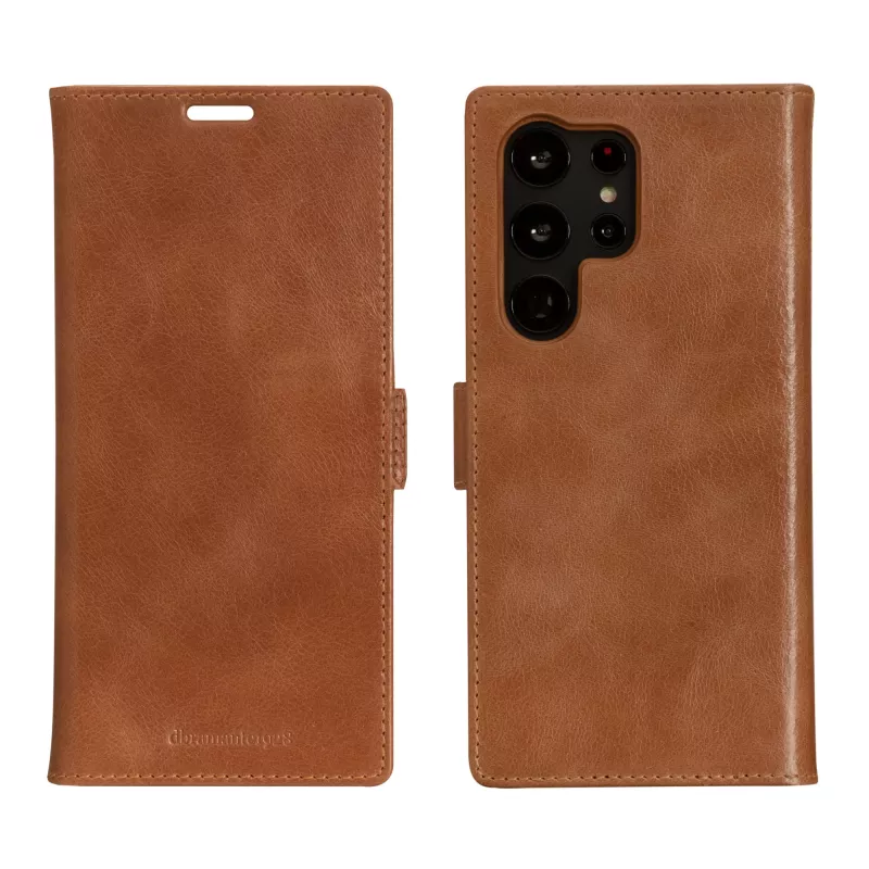 Etui folio do telefonu dbramante1928 Lynge dla Samsung Galaxy S23 Ultra, tan, 3 kieszenie na karty, pasuje do ekranu 17,3 cm (6,8 cala)