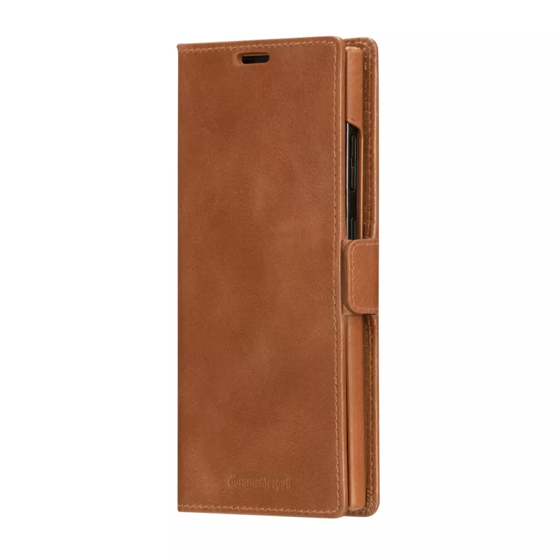 Etui folio do telefonu dbramante1928 Lynge dla Samsung Galaxy S23 Ultra, tan, 3 kieszenie na karty, pasuje do ekranu 17,3 cm (6,8 cala)
