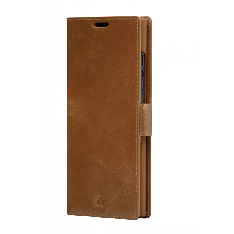 Etui z klapką dbramante1928 Copenhagen cienki do Samsung Galaxy S22 Ultra, ekran 6,8 cala, Tan