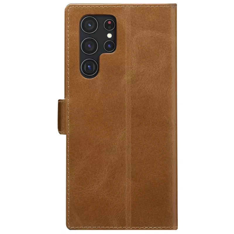 Etui z klapką dbramante1928 Copenhagen cienki do Samsung Galaxy S22 Ultra, ekran 6,8 cala, Tan