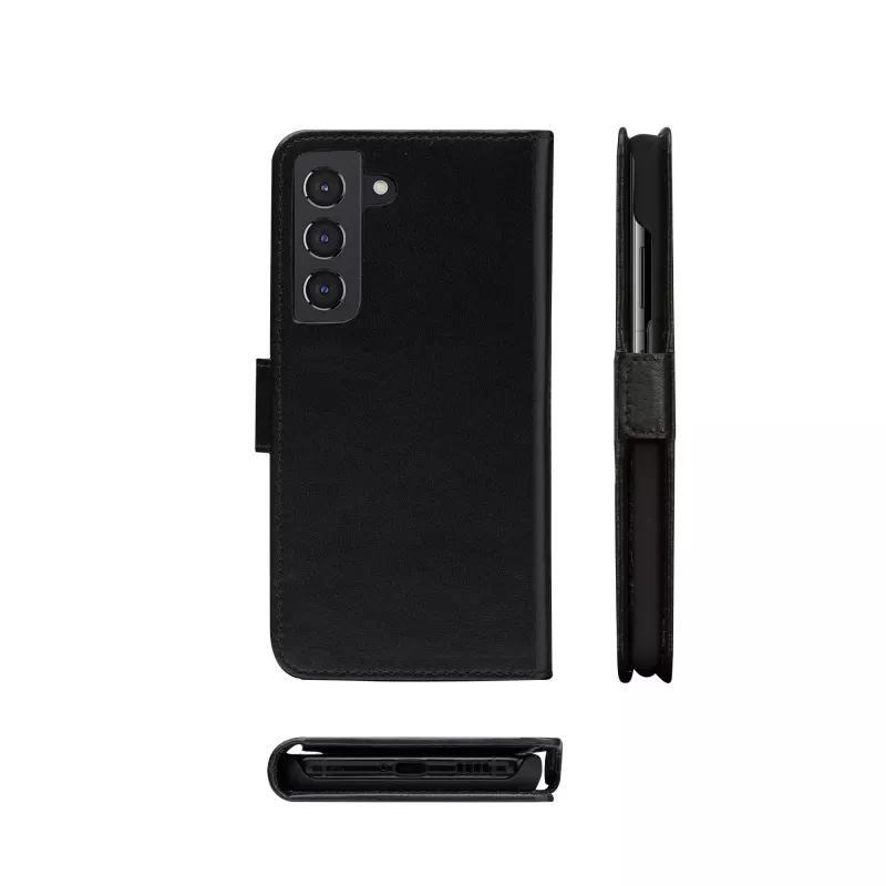 Etui typu portfel dbramante1928 Lynge do Samsung Galaxy S21+ (6,7 cala, czarne) z 3 kieszeniami na karty