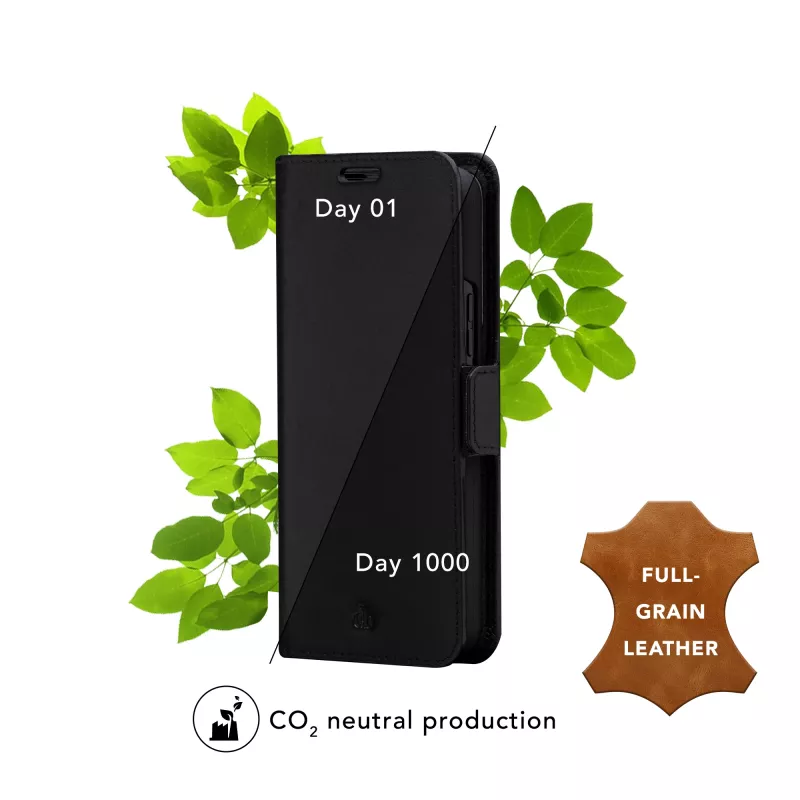 Etui typu portfel dbramante1928 Lynge do Samsung Galaxy S21+ (6,7 cala, czarne) z 3 kieszeniami na karty