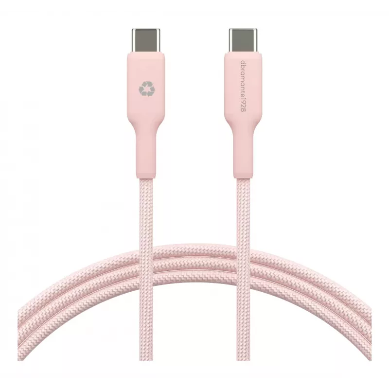 Kabel USB-C na USB-C d bramante CB20CCPI7206 — 1,5 m, różowy