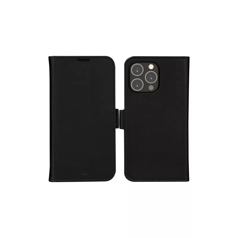 Etui z klapką dbramante1928 iPhone 14 Pro Max czarne 3 kieszenie na karty