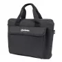 Torba na laptopa Manhattan London 12,5 cala, ładowana od góry, czarna, NISKI KOSZT, kieszeń na akcesoria, pasek na ramię (odpinany), etui na notebooka, trzyletnia gwarancja